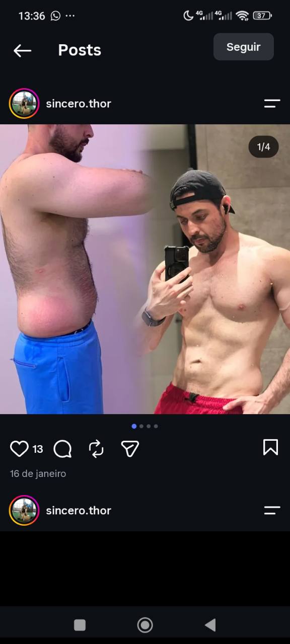 Comparação de evolução publicada pela TeamThor