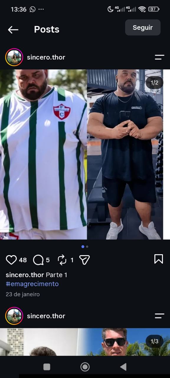 Comparação de evolução publicada pela TeamThor
